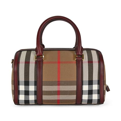 Burberry Medium Sartorial House Check Bowling Bag 